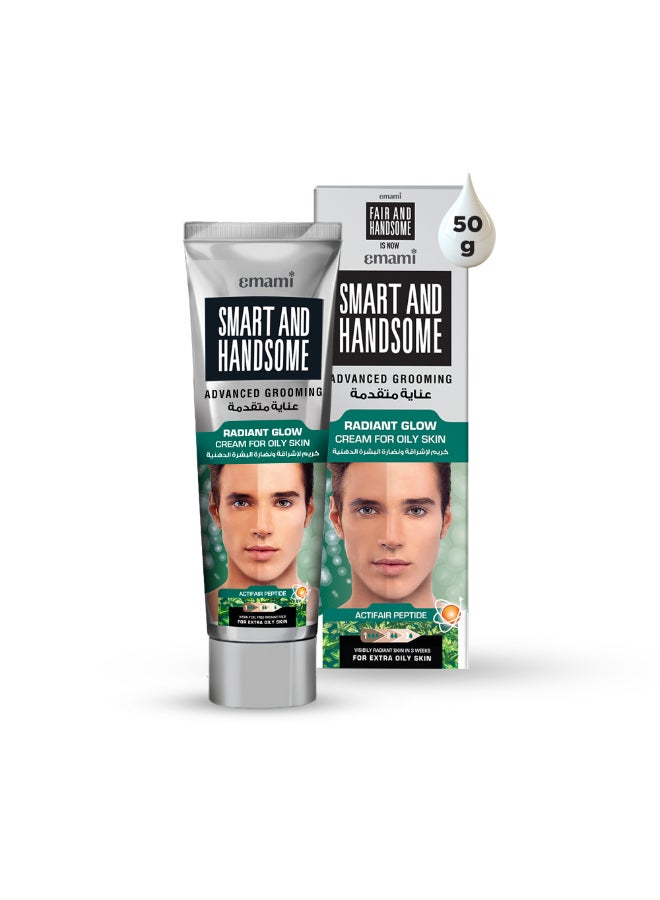 emami Men Oil Control Radiance Glow Cream | With Actifair Peptide | Matte Glow, Extra Oil Control & Shine-Free Look | For Extra Oily Skin - Image 1